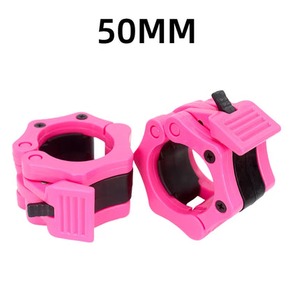 1Pair 50MM Spinlock Collars Barbell Collar Lock Clips Weight Lifting Bar Gym Dumbell Clamp Spring Quick Release Clamps Spin